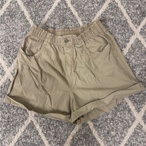 H&M High Waist Women Shorts - Khaki